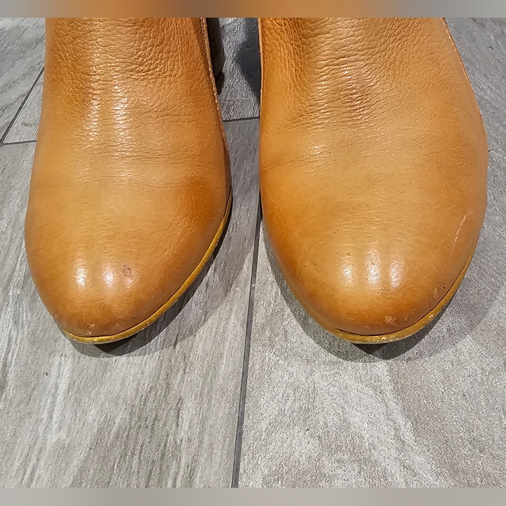 Silent D Anthropologie Uriah Tan Leather Block He… - image 8